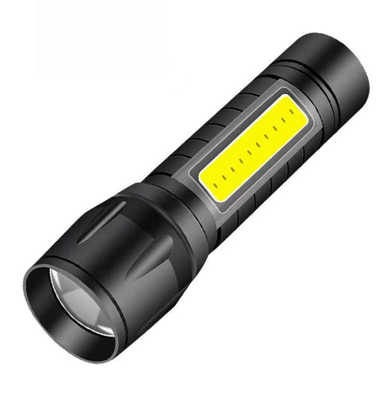 "Rechargeable Mini LED Flashlight with Strong Beam, Portable Side Light for Outdoor and Home Use"
