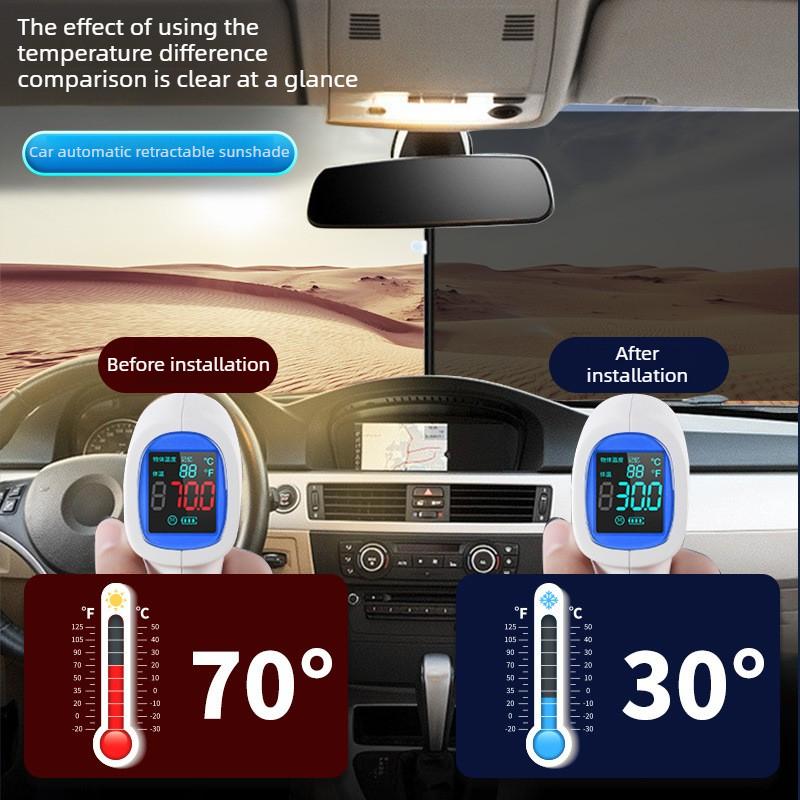 Car Windshield Sun Visor, Retractable UV-protective Sunshade, Car Sun Protection Products