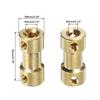 uxcell 12-Piece Set 3mm to 4mm Brass Shaft Coupling Joint Connector with Threads, Flexible Motor Shaft Coupler for RC Model Car Airplane Motor Wheel