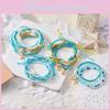 Bohemian Style Starfish Shell Beaded Bracelet Set With Electroplated Finish For Summer Beach Vacation Accessories