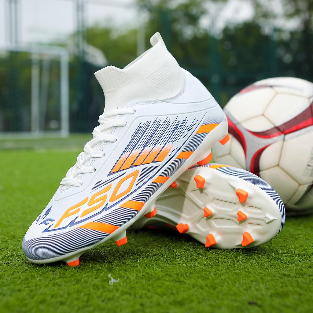 New Men Football Boots TF/FG Boys Professional Ankle Match Sports Shoes Non-Slip Soccer Shoes Unisex Comfortable Sneakers
