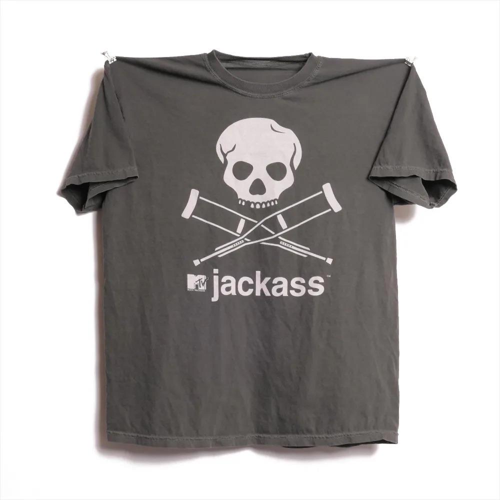 

Jackass Johnny Knoxville Tv Show Tee Shirt Music Television Show Bam Margera CKY Movie Promo American Skull Crutches Shirt 4XL