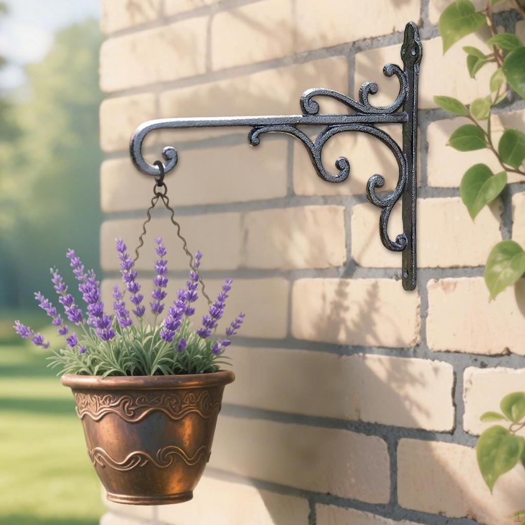 Hanging Flower Pot Plant Hook Wall Mount Bird Feeder Hanger for Fence