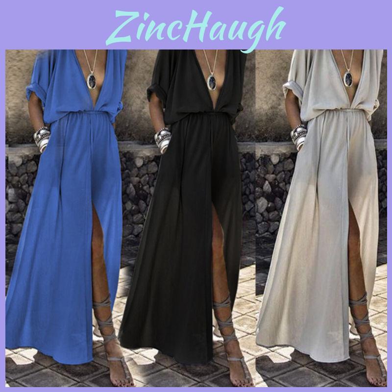 Stylish Women Deep V Neck Maxi Dress Featuring Timeless Design And Premium Quality