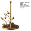 Yangyizhi Paper Towel Holder Countertop, Bird Ginkgo Rose Roll with Stable Base, Vintage Metal Toilet Stand for Kitchen, Living Room, Restaurant