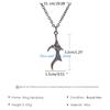 HX6F Retro Bat Wing Heart Pendant Matching Necklace 2x/Set Couple Necklace for Friend