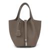 First-layer Cowhide Bucket Bag 2026 All-matching Genuine Leather Vegetable Basket Women's Large Capacity Tote Handbag