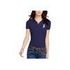Polo Ralph Lauren Logo Embroidered Casual Slim Fit Short Sleeve Polo Shirt Women Tops Dark-Blue 211661697-002