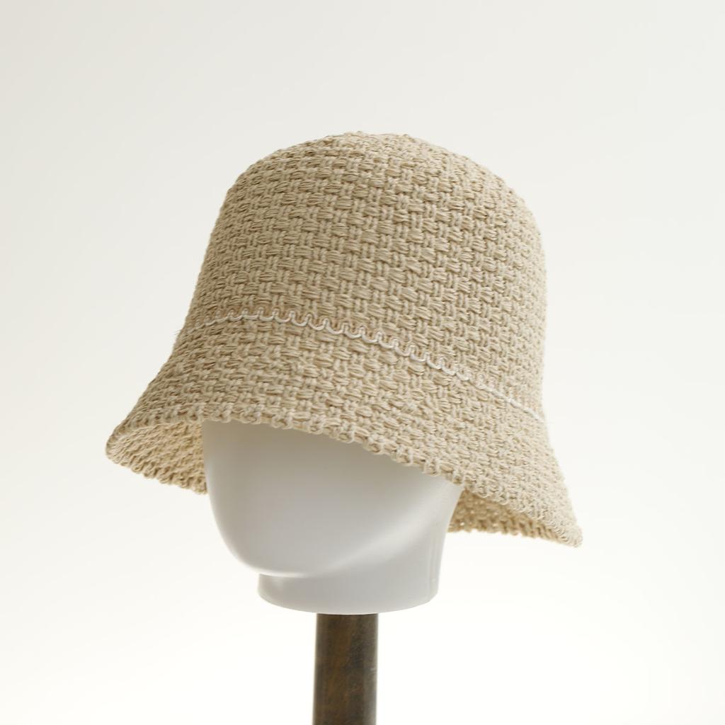 2026 stripe Panama Bucket Hat for Women Summer Hat Weave Sun Hat Travel and Lady Cap Female Simple Fold Floppy Girls Beach Hat
