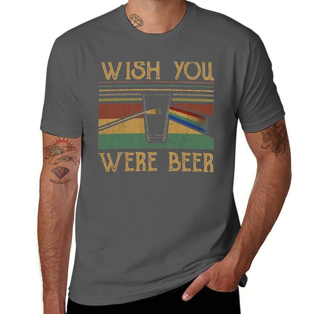 Wish You Were Beer Tshirt Casual Streetwear Short Sleeve Tee Tshirt