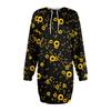 Womens Sweatshirt Dress Long Sleeve Hoodies Dresses Cute Floral Print Casual Hoodie With Pockets Fall And Winter