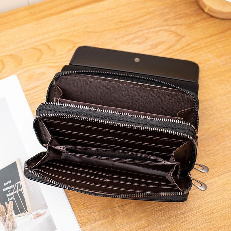 Stylish and simple women's wallet new versatile multi-card clutch bag zipper bag