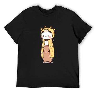 Funny Dudu And Bubu Are Cosplaying A Giraffe T-Shirt Aesthetic Clothes Graphic Tee Shirt Oversized Mens Graphic T-shirts Funny