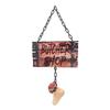 Halloween Hanging Butcher Shop Sign Sign, Horror Broken Leg Decoration Suspended Simulated Body Parts Wall Pendant for Haunted House Party Atmosphere