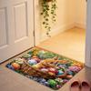 Cartoon Easter Bunny Door Mat Egg Flower Anti Slip Mat Rabbit Floor Mat  Wet Areas