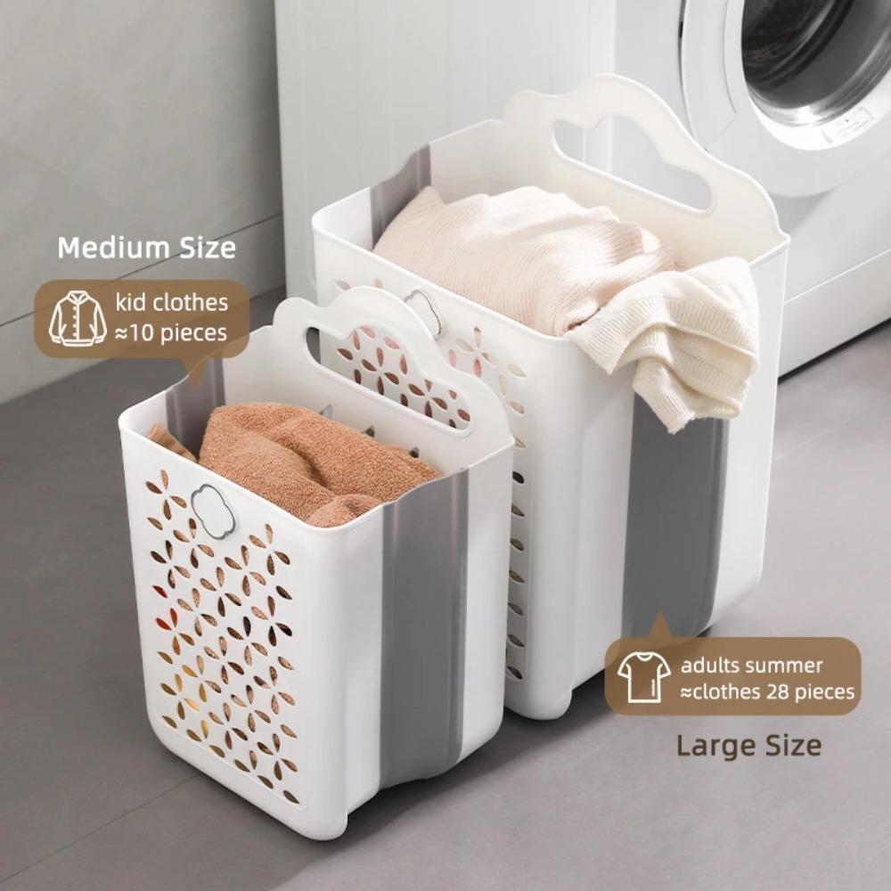 Large Capaci Folding Bathroom Laundry Basket Non Perforated Wall-mounted Clothe Storage Baskets Bathroom Dirty Clothe Organizer