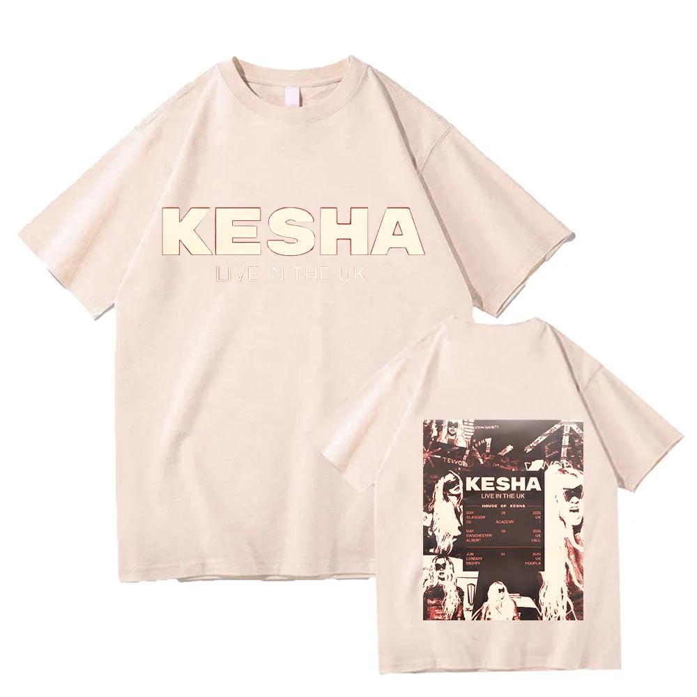 Kesha Live In The UK 2026 Tshirts House of Kesha Fan Gift Tshirt Women Unisex Cotton Tees Oversized Fashion Graphic Printing Tops