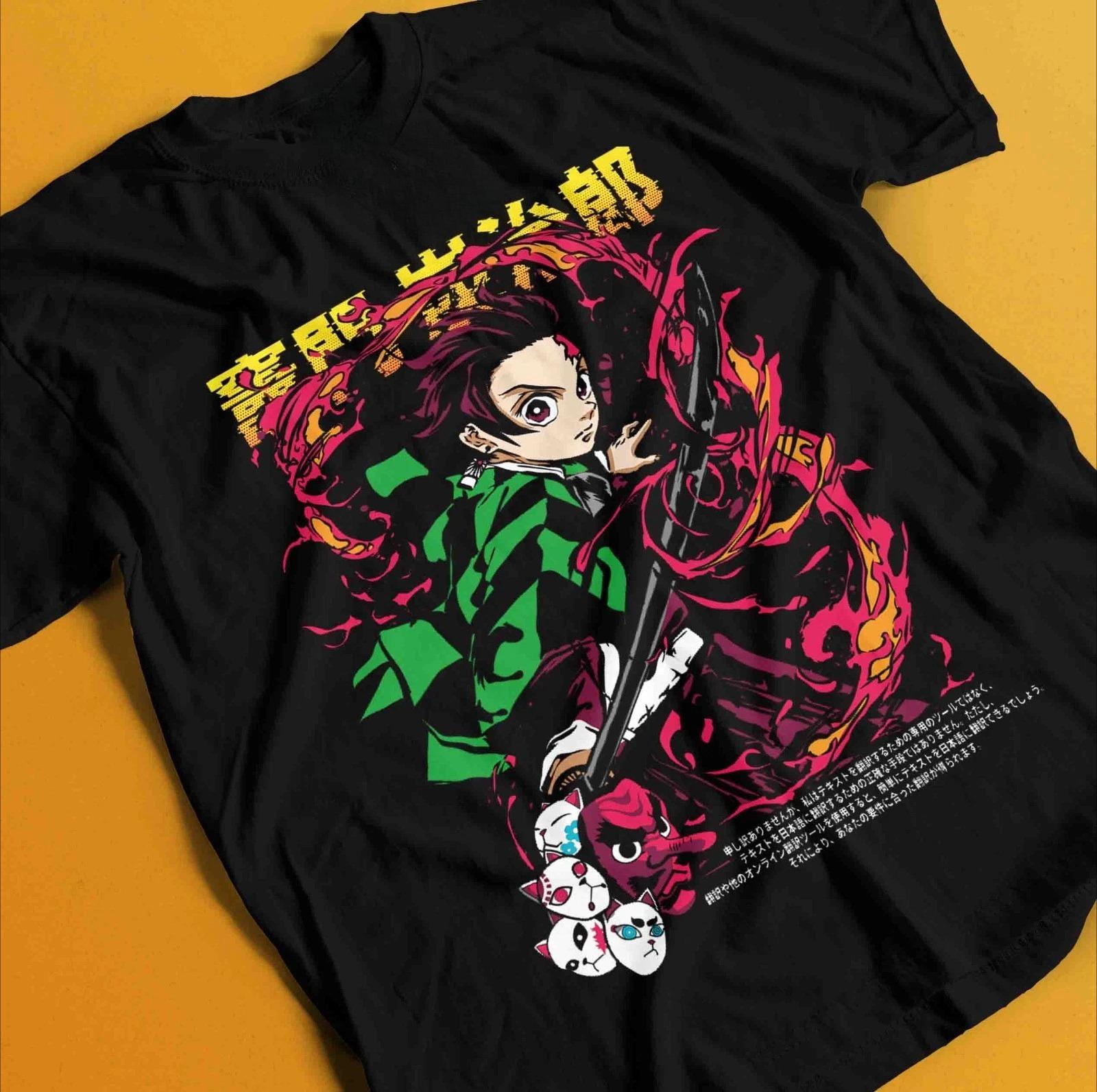 

Demon Slayer Shirt Obanai Iguro Tshirt Zenitsu TShirt Muzan Tanjiro Doma Tee Summer Unisexs and Womens Breathable Tshirt Top M