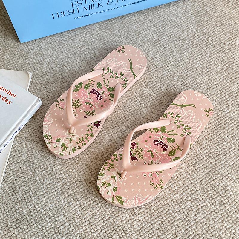 Summer Flip Flops Sandals Seaside Vacation And Leisure Slippers Non Slip Splint Girls Wear Outside The Beach