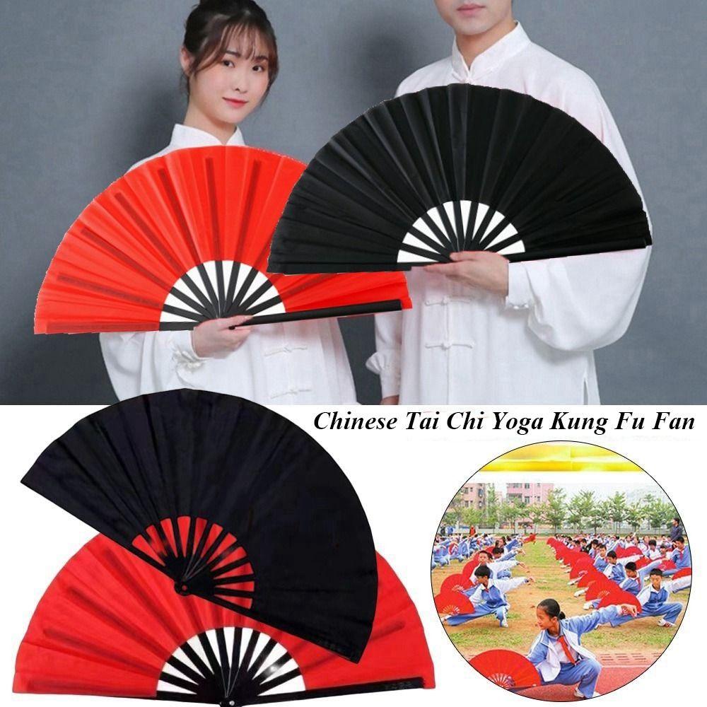 33cm Dance Performance Fan Plastic Bone Hand Folding Stage Fan  Wedding Party Decor