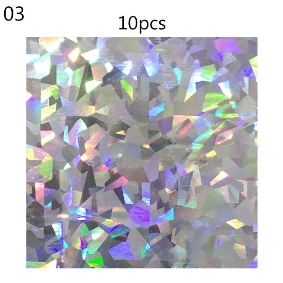 

10 шт. голографическая клейкая лента с геометрическим узором, пленка, наклейка на приманку для рыбалки, вспышка 3