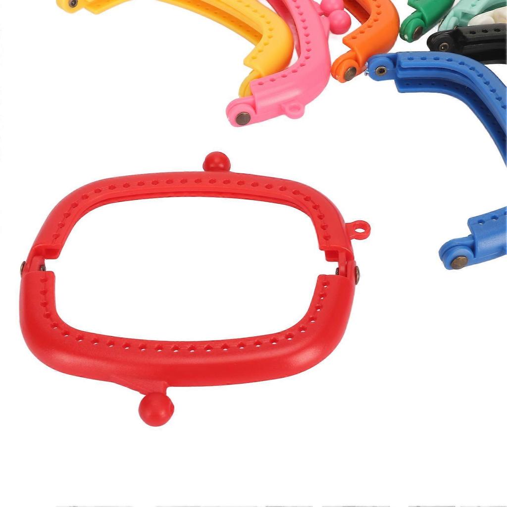 10Pcs Purse Clasp Frame 85mm Assorted Colors Durable Plastic Light Weight Coin Bag Kiss Clasp Lock for Sewing Craft DIY