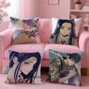 Fun Quirky Art Anime CChoose One of Four Cushion Cover Pillow Case Soft Skin Friendly Fabric  Concealed Zipper