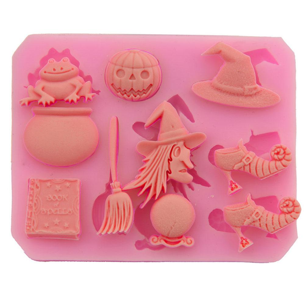 

Halloween Theme Pumpkins Witch Silicone Mold DIY Fondant Cake Decorating Tool 8.7*7*0.9 cm#0