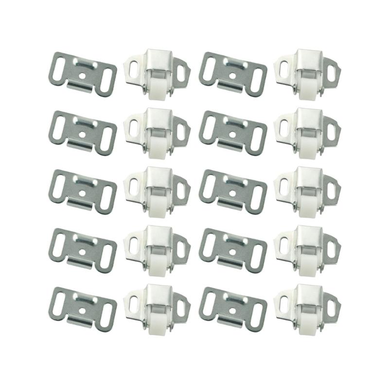 10Pcs Home Wardrobe Door Buckle Flat Bottom Low Leg Door Clip Cabinet Door Latches Heavy Duty Roller Catches Enduring