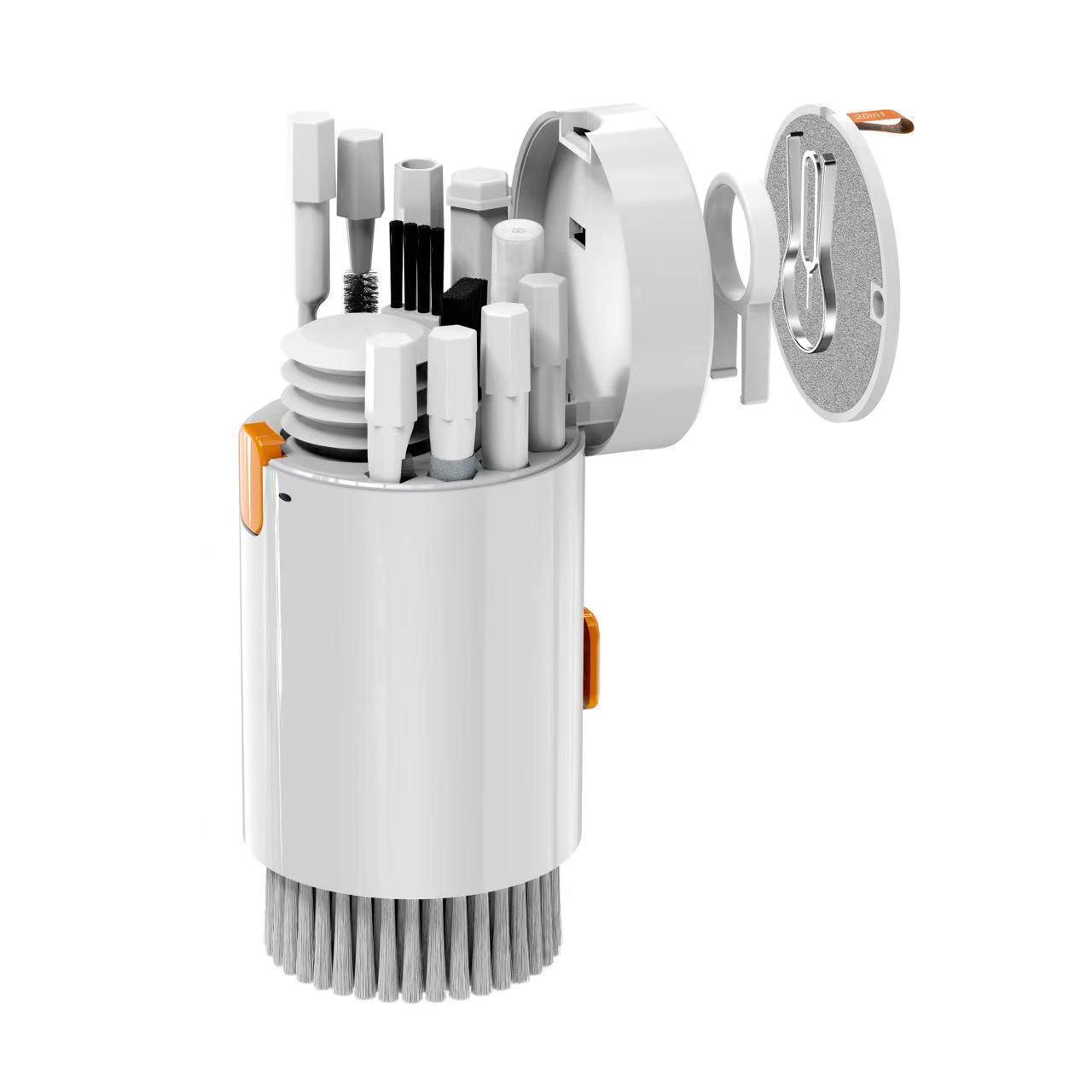 

Комплект для чистки ноутбука, наушников, телефона, клавиатуры и камеры 2-го поколения Q20, 20 in 1, with liquid белый