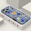 For iPhone 17 Pro Max Case Blue Butterfly Floral Pattern TPU Silicone Soft Cover For iPhone 16 Pro Max 15 14 13 12 11 16E Air