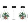 Halloween Acrylic Ghost Hanging Decoration with Plant Design for Indoor Outdoor Use Seasonal Holiday Ornament Hanging Chain Included