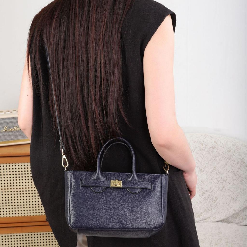 Damenhandtasche aus Rindsleder Einzelne Schulter Umhängetasche Vielseitige Damentasche Modisch Mehrfachfächer Großes Fassungsvermögen Praktische Tasche Weich