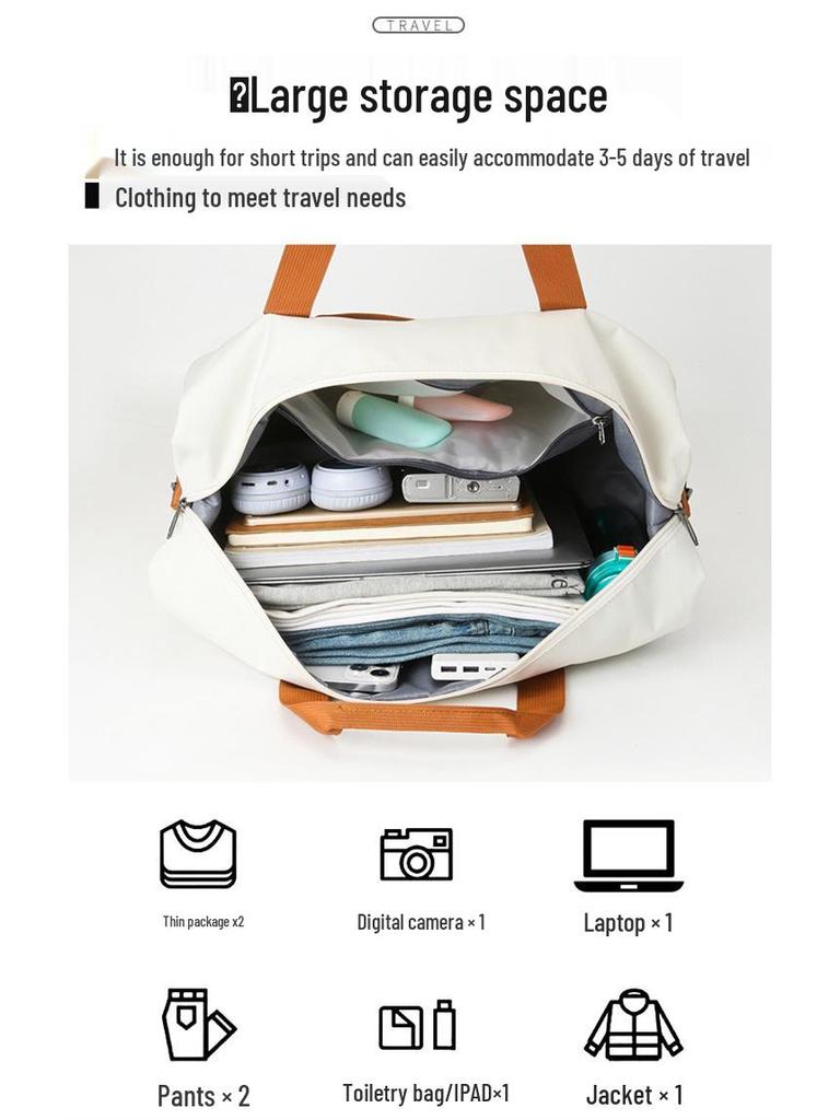 Large Capacity Travel Bag for Fitness, Sports, and Business Trips - Small Luggage & Student Storage Solution