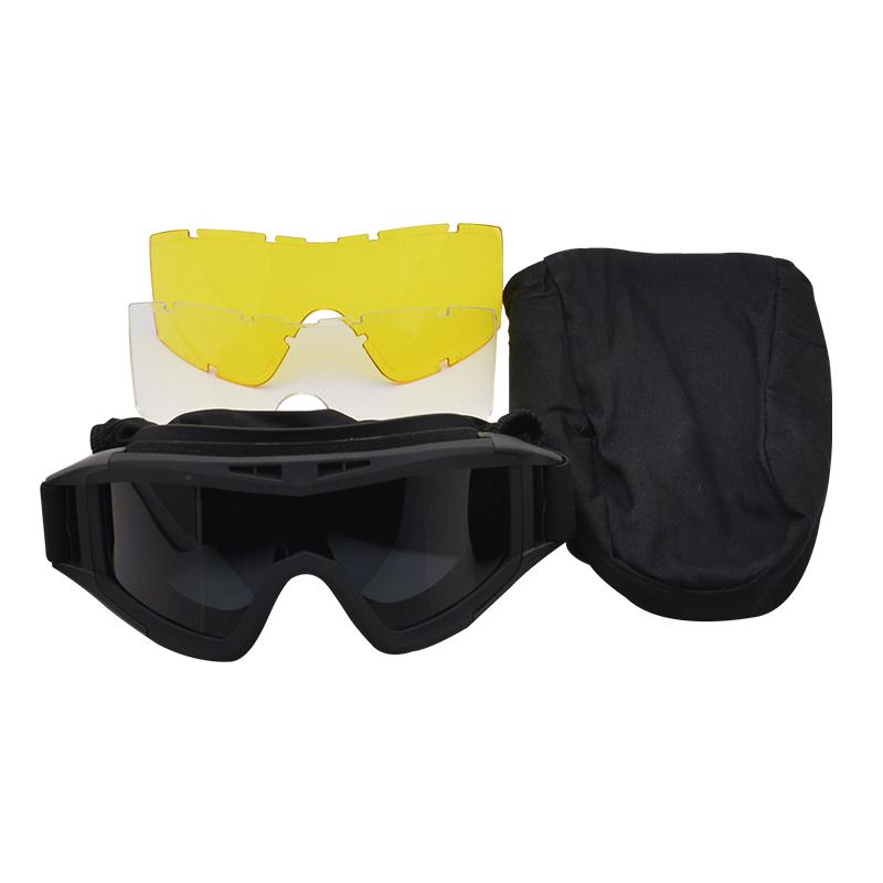 Klare 3-Linsen Schutzbrille Sportbrille Herren Taktische Sonnenbrille Schießbrille
