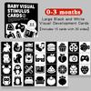Carte per Stimolazione Visiva del Bambino Montessori Alto Contrasto Flash Card Regalo per Neonati Giocattolo Cognitivo per Bambini