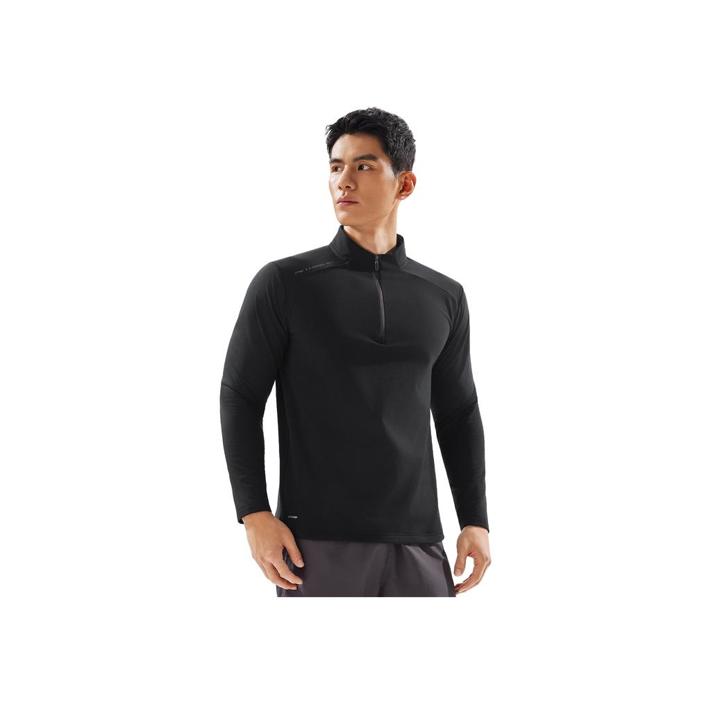 Li-Ning Fitness Series Stand Collar Logo Letter Stitching T-Shirt Men Tops ATLV365-1