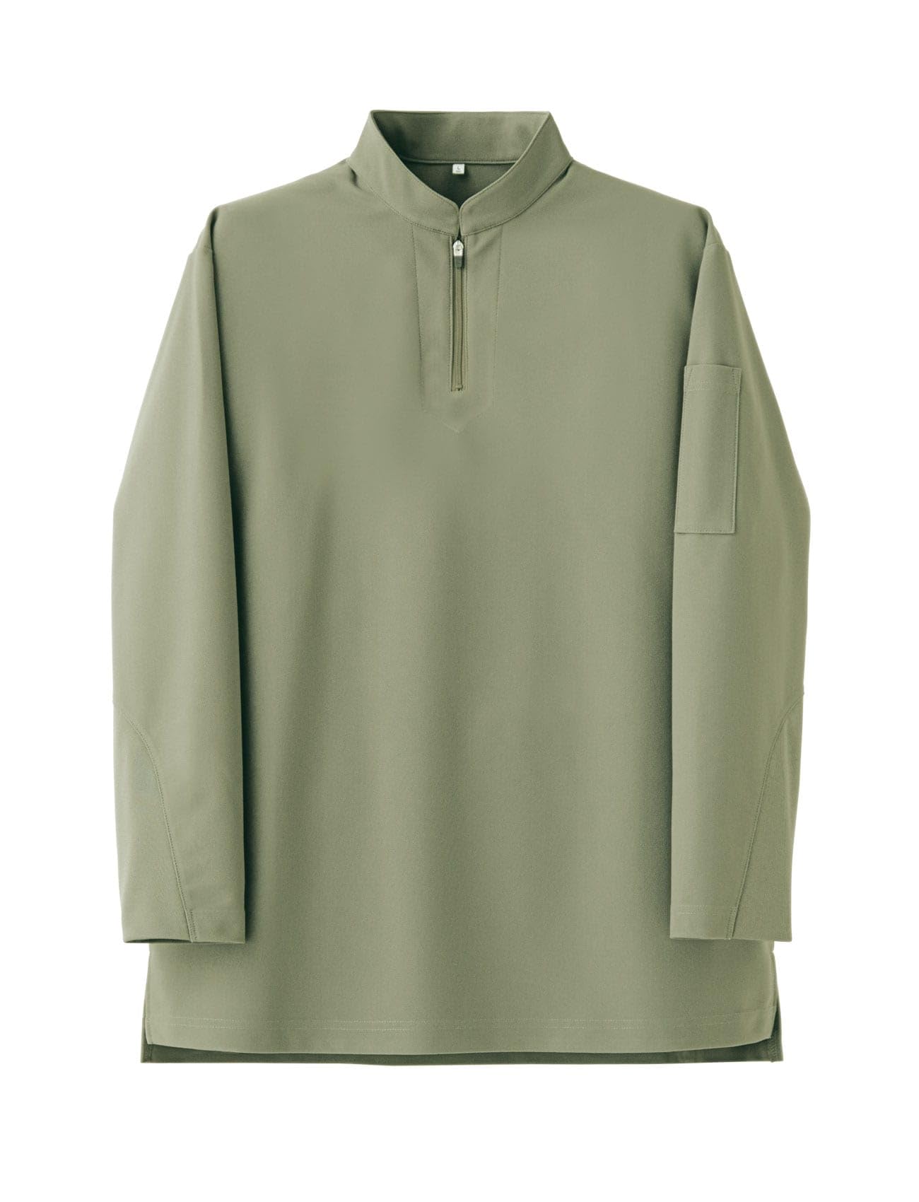 

Seven Uniform CU1967-4 Moss Green LL Zip-Up Stand Collar Long Sleeve T-Shirt