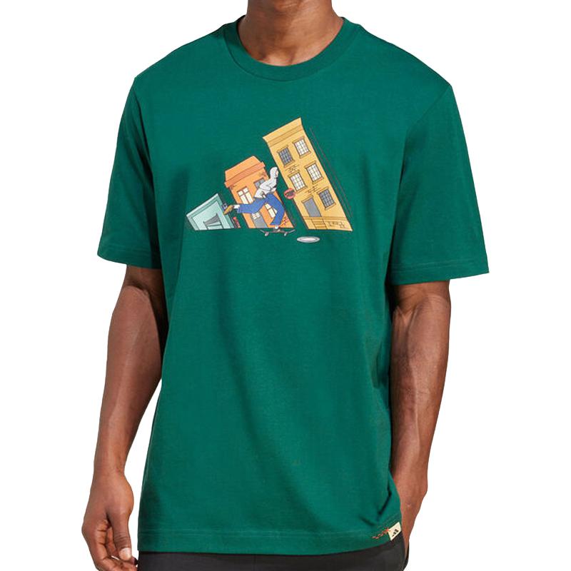 

Adidas Логотип Спортивная Повседневная Футболка с Коротким Рукавом Мужская Майки JM6500 S