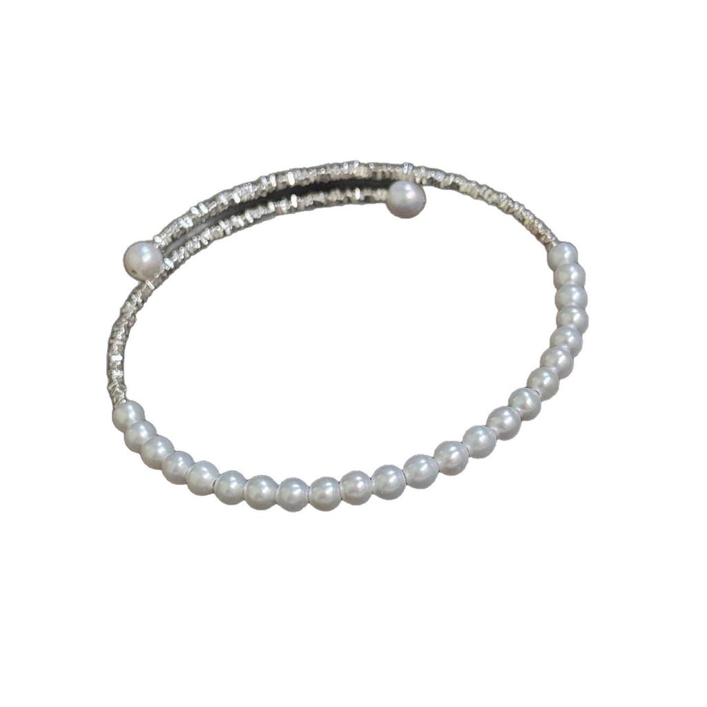 S925 Sterlingsilber Süßwasserperlenarmband: Eleganter, schlichter Luxusschmuck für Damen
