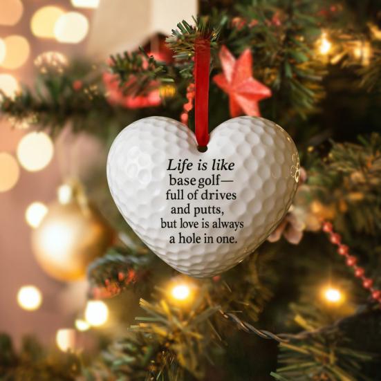 Heart-shaped Baseball Ornament Sporty Christmas Tree Hanging Pendant Birthday Valentine Day Decoration