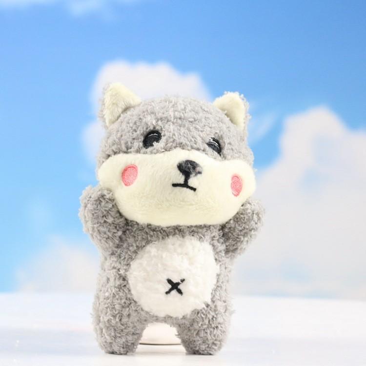 Delightful Shiba Inu Keychain Plush Toy Soft Fabric For Stylish Backpack Accessories Shiba Gray