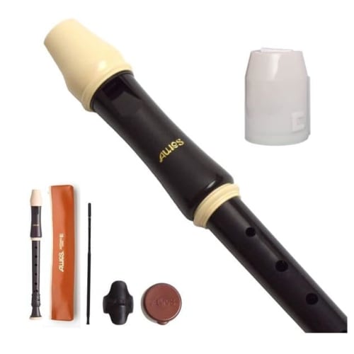 

Toyama Musical Instruments AULOS Robin Soprano Recorder, Baroque Style, 205A(E) with Antibacterial Cap Set