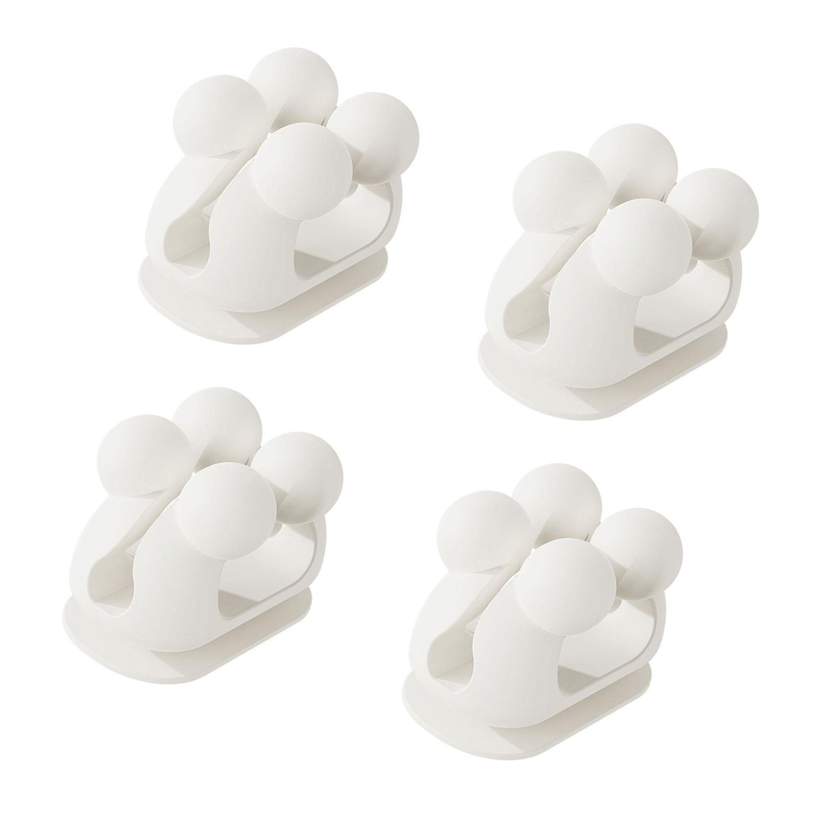 

4pcs Strong Adhesive Silicone Wall Hooks Adhesive Silicone Hooks Wall Mounted Hangers For Convenient Storage In Any Room белый