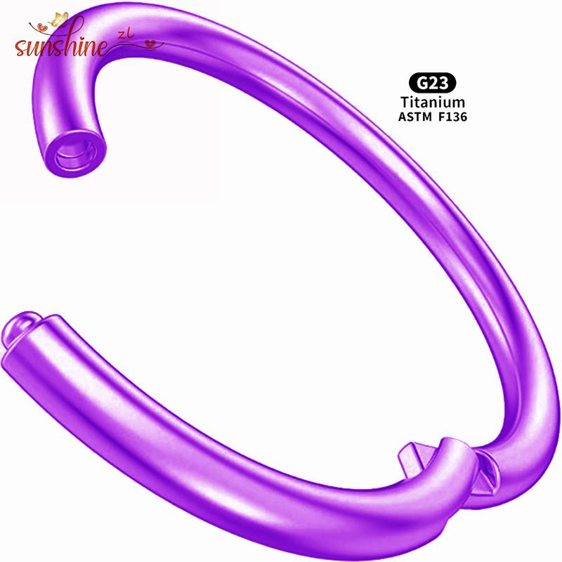 5PCS G23 Titanium Nose Piercing Implant Grade 12G 14G 16G 18G 20G Clicker Diaphragm Tragus Piercing Body Jewelry