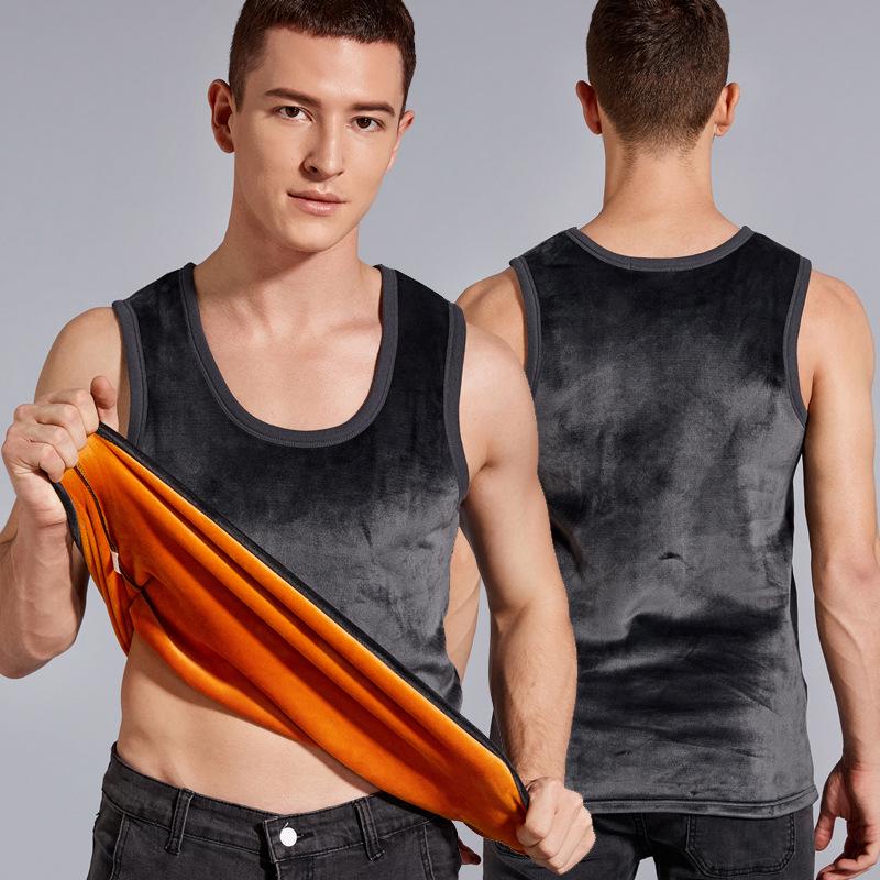 Men's Winter Fleece-Lined Vest & Base Layer Set