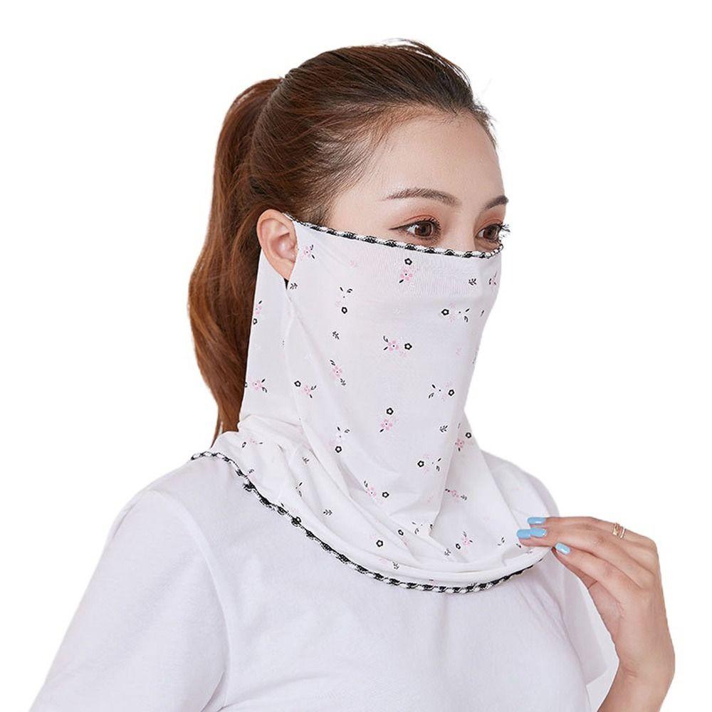 Protection Face Scarves Face Gini Mask Driving Face Mask Womne Neckline Mask Summer Sunscreen Mask