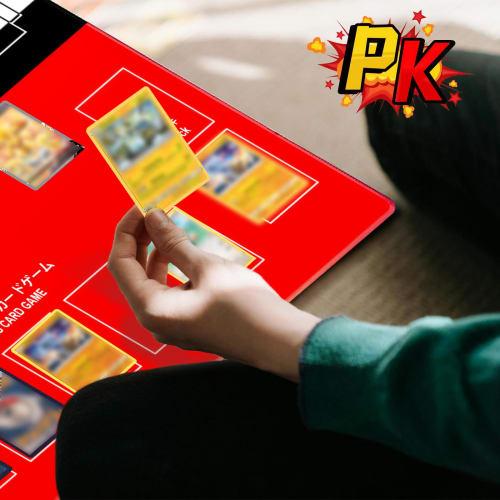 Nami Card Game Playmat, Bilingual Playmat for Two-Player Battle Cards - 60*60*0.3cm White Battle Mat Stadium Board TCG Poker Mat Game Mat for Trading