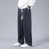 Unisex Checkerboard Corduroy Straight Trousers - Retro Autumn Style