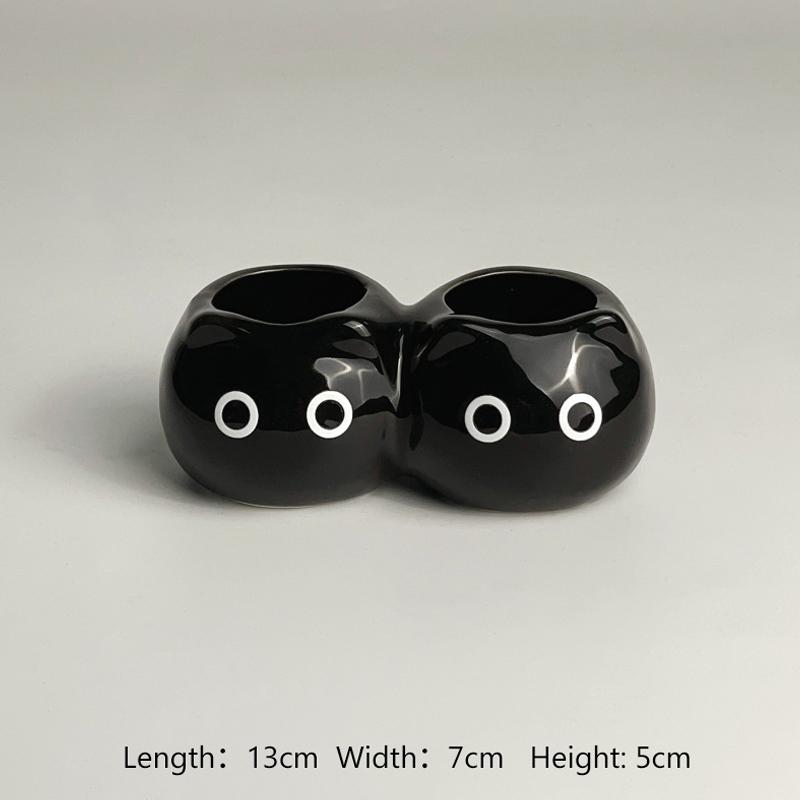 Ceramic Toothbrush Holder Cute Siamese Cat Electric Toothbrush Rack Storage Shelf Toothpaste Placement Home Bathroom Decoration